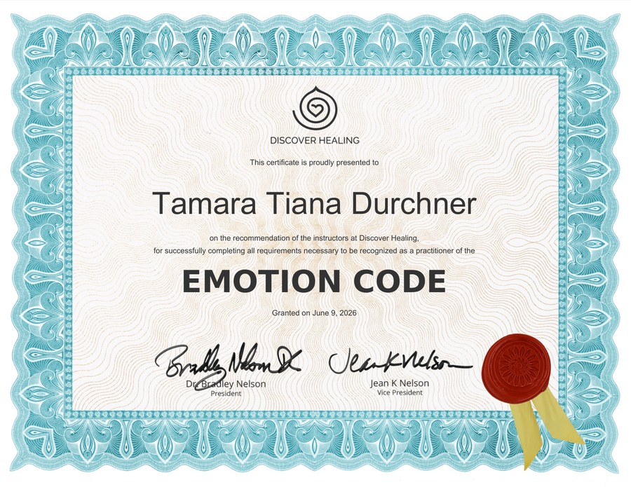 Emotionscode Zertifikat – Tamara Tiana Durchner